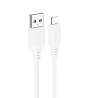 Дата кабель Borofone BX115 Lotto USB to Lightning 2.4A (1m) White