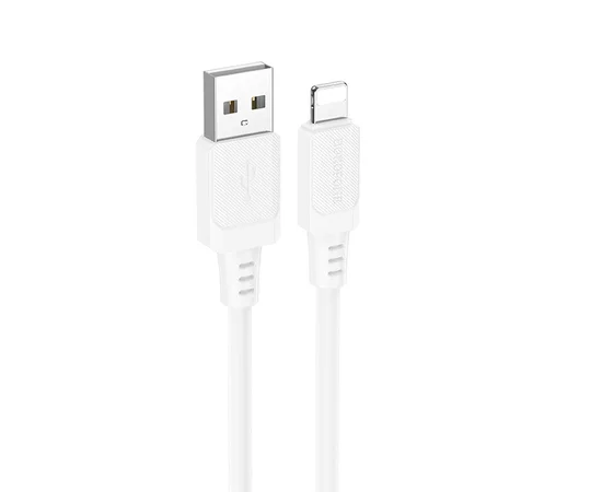 Дата кабель Borofone BX115 Lotto USB to Lightning 2.4A (1m) White