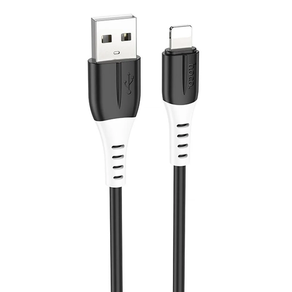 Дата кабель Hoco X82 Silicone USB to Lightning 2.4A (1m) Black
