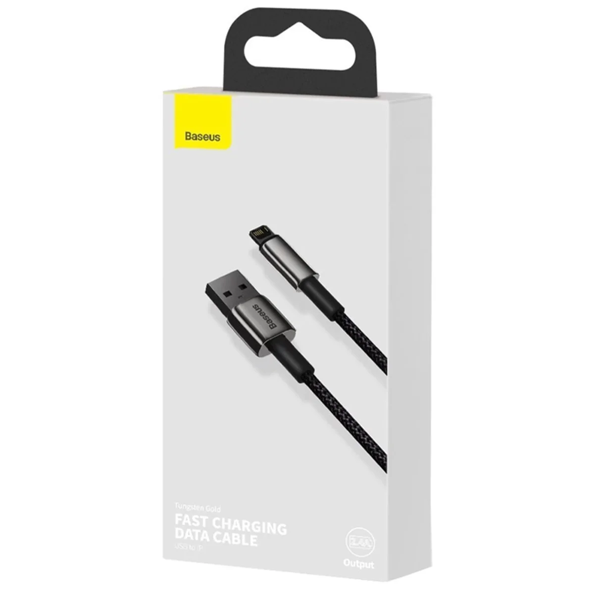 Дата кабель Baseus Tungsten Gold USB to Lightning Cable 2.4A (2m) (CALWJ-A0) Black