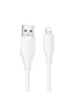 Дата кабель Hoco X124 Bien silicone USB to Lightning 2.4A (1m) White