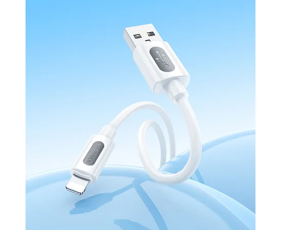 Дата кабель Borofone BX114 Structure USB to Lightning 2.4A (1m) White