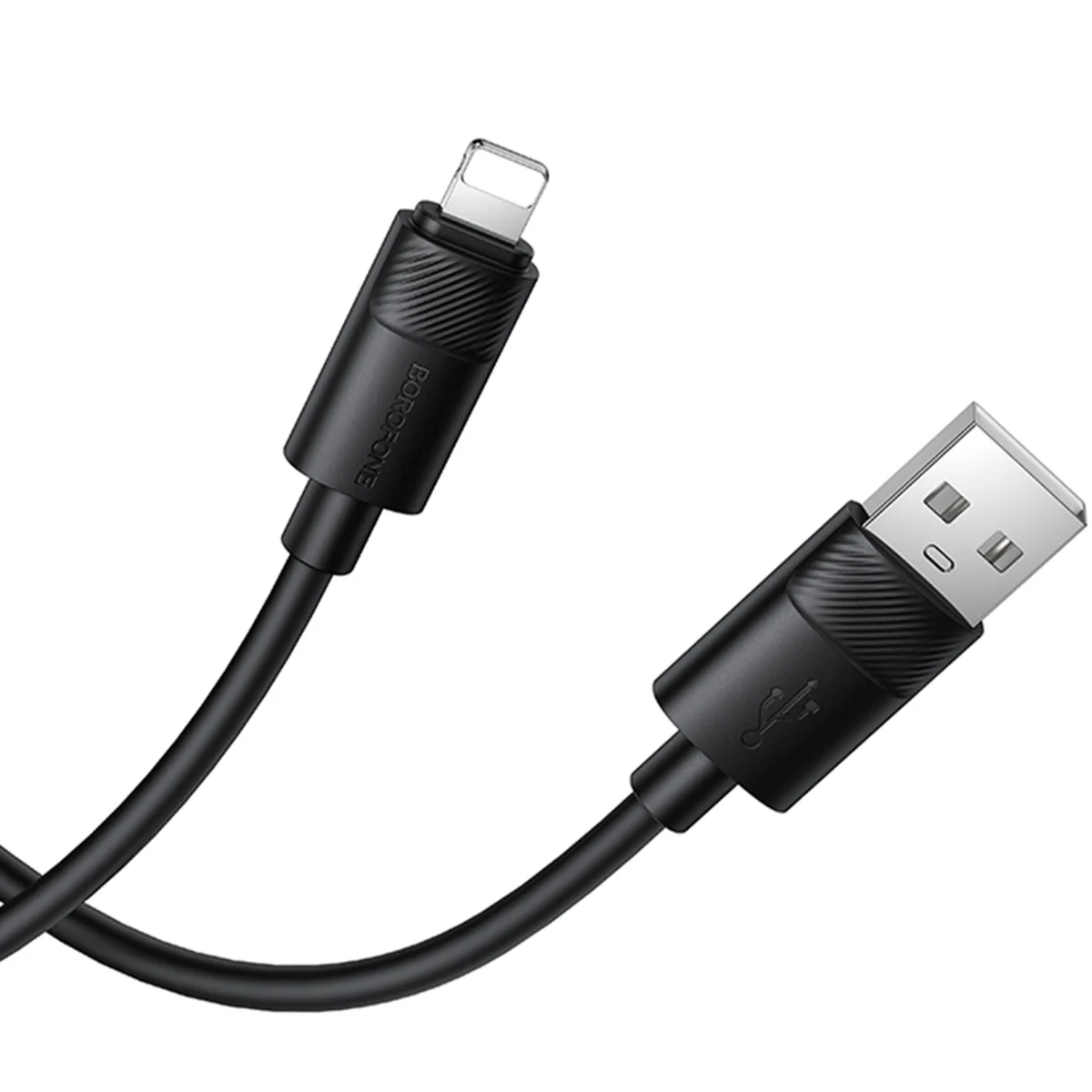 Дата кабель Borofone BX123 Leya USB to Lightning 12W (1m) Black