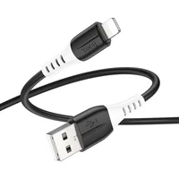 Дата кабель Hoco X82 Silicone USB to Lightning 2.4A (1m) Black