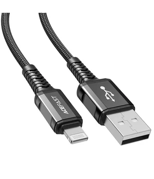 Дата кабель Acefast C1-02 USB to Lightning 2.4A (1.2m) Black