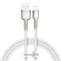 Дата кабель Baseus Cafule Series Metal USB to Lightning 2.4A (2m) (CALJK-B0) White