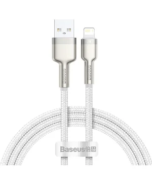 Дата кабель Baseus Cafule Series Metal USB to Lightning 2.4A (2m) (CALJK-B0) White