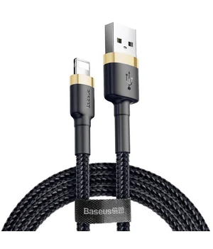 Дата кабель Baseus Cafule Lightning Cable 2.4A (1m) (CALKLF-B) Золотой / Черный