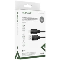 Дата кабель Acefast C16-02 USB to Lightning 2.4A (1.2m) Black