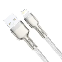Дата кабель Baseus Cafule Series Metal USB to Lightning 2.4A (1m) (CALJK-A0) White
