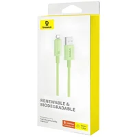 Дата кабель Baseus Habitat Series Fast Charging USB to Lightning 2.4A (1m) (P10360200421-0) Natural Green