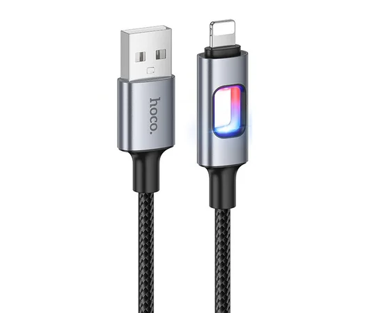 Дата кабель Hoco U144 New USB to Lightning 2.4A (1.2m) Black