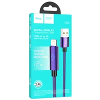 Дата кабель Hoco U125 Benefit 2.4A USB to Lightning (1.2m) Purple