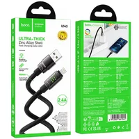 Дата кабель Hoco U143 Joy USB to Lightning 2.4A (1.2m) Black