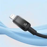 Дата кабель Baseus Discolor Series Fast Charging USB to Lightning 2.4A (1m) (P10374900) Cluster Black