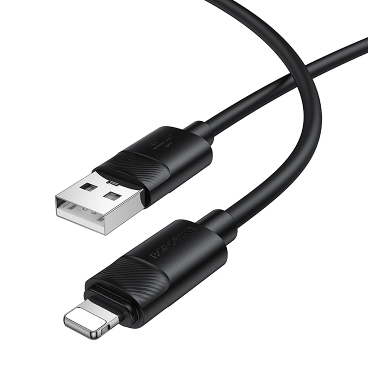 Дата кабель Borofone BX123 Leya USB to Lightning 12W (1m) Black