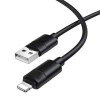 Дата кабель Borofone BX123 Leya USB to Lightning 12W (1m) Black