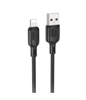 Дата кабель Borofone BX113 Lenny USB to Lightning 2.4A (1m) Black