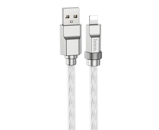 Дата кабель Hoco U113 Solid 2.4A USB to Lightning (1m) Silver