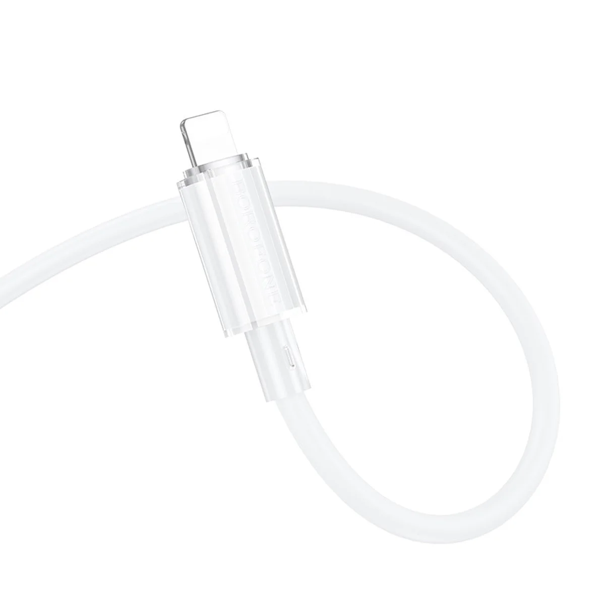 Дата кабель Borofone BX112 Lemon USB to Lightning 2.4A (1m) White
