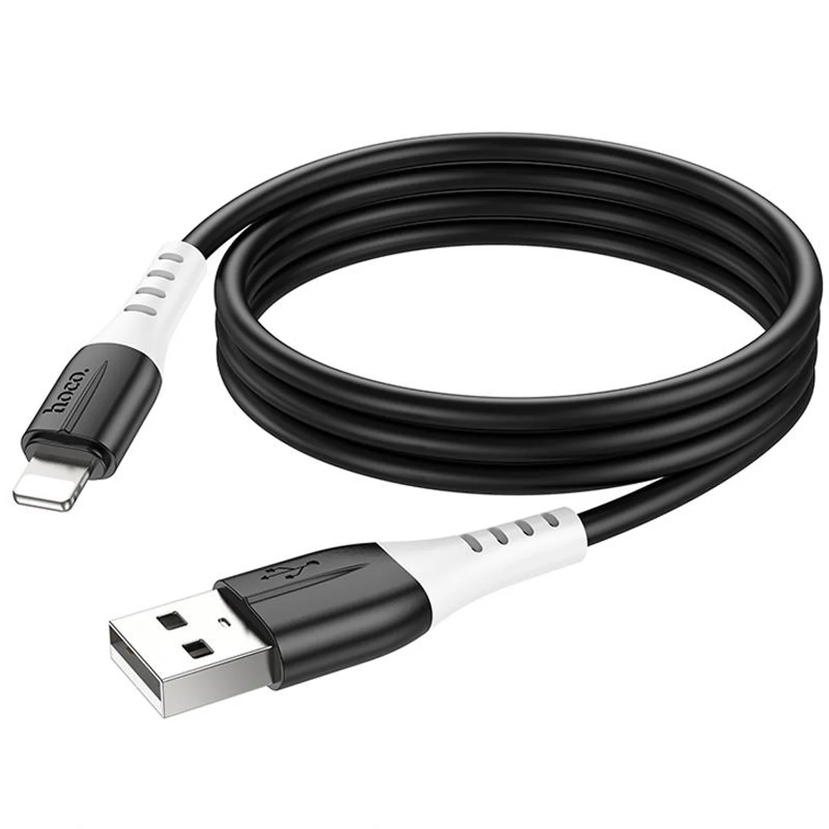Дата кабель Hoco X82 Silicone USB to Lightning 2.4A (1m) Black