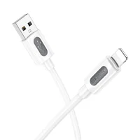 Дата кабель Borofone BX114 Structure USB to Lightning 2.4A (1m) White