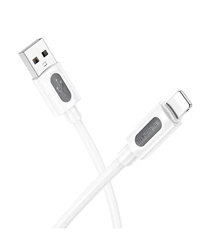 Дата кабель Borofone BX114 Structure USB to Lightning 2.4A (1m) White