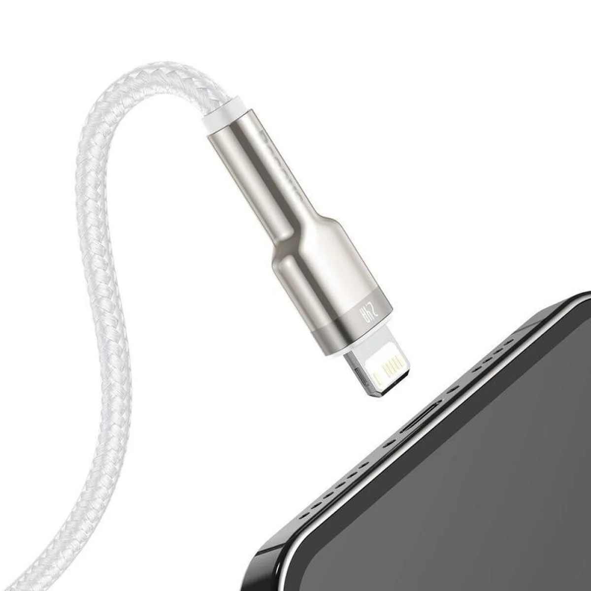 Дата кабель Baseus Cafule Series Metal USB to Lightning 2.4A (2m) (CALJK-B0) White