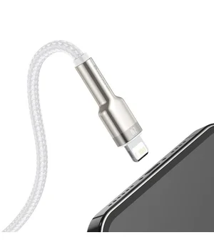Дата кабель Baseus Cafule Series Metal USB to Lightning 2.4A (2m) (CALJK-B0) White