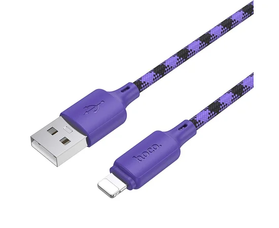 Дата кабель Hoco X116 Meridian USB to Lightning 2.4A (1m) Gradient Purple Mix