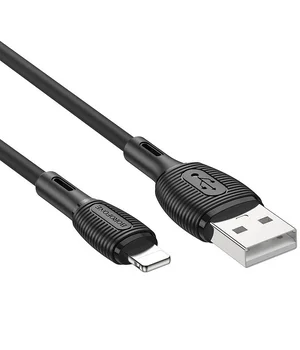 Дата кабель Borofone BX86 Advantage USB to Lightning (1m) Black