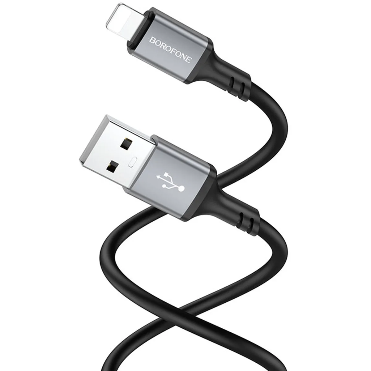 Дата кабель Borofone BX83 Famous USB to Lightning 2.4A (1m) Black