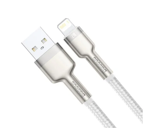 Дата кабель Baseus Cafule Series Metal USB to Lightning 2.4A (2m) (CALJK-B0) White