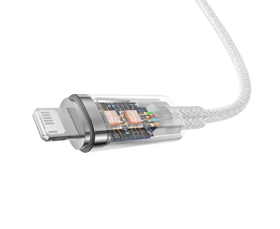 Дата кабель Baseus Explorer USB to Lightning 2.4A with Smart Temperature Control (1m) (CATS01000) White