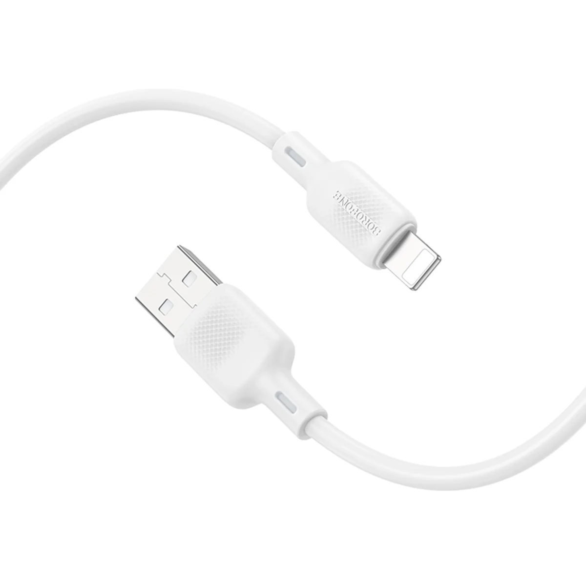 Дата кабель Borofone BX113 Lenny USB to Lightning 2.4A (1m) White
