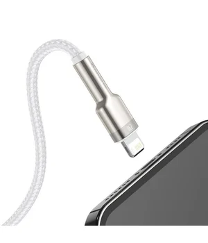Дата кабель Baseus Cafule Series Metal USB to Lightning 2.4A (1m) (CALJK-A0) White