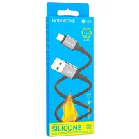 Дата кабель Borofone BX83 Famous USB to Lightning 2.4A (1m) Black