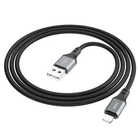 Дата кабель Hoco X86 Spear USB to Lightning (1m) Black