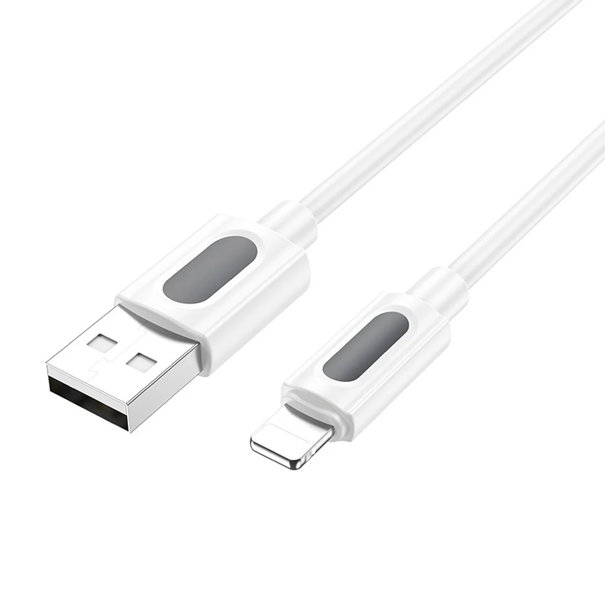 Дата кабель Borofone BX114 Structure USB to Lightning 2.4A (1m) White