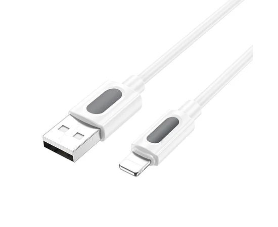 Дата кабель Borofone BX114 Structure USB to Lightning 2.4A (1m) White