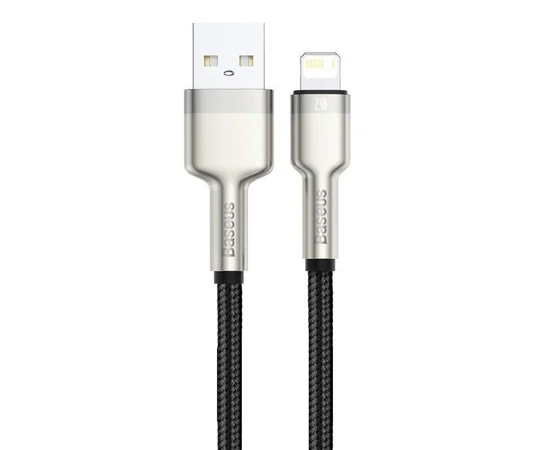 Дата кабель Baseus Cafule Series Metal USB to Lightning 2.4A (0.25m) (CALJK-0) Black