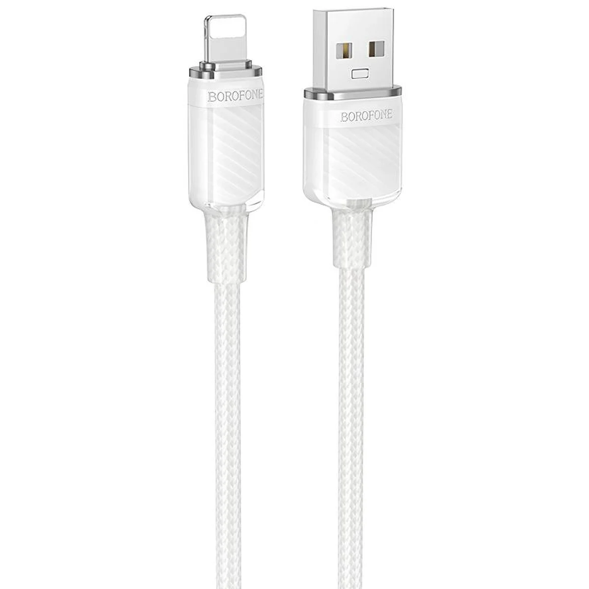 Дата кабель Borofone BU56 Succeed USB to Lightning 2.4A (1.2m) White