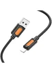Дата кабель Borofone BX114 Structure USB to Lightning 2.4A (1m) Black