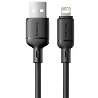 Дата кабель Baseus Foamed Silicone USB to Lightning 2.4A (1m) (E04269) Cosmic Black