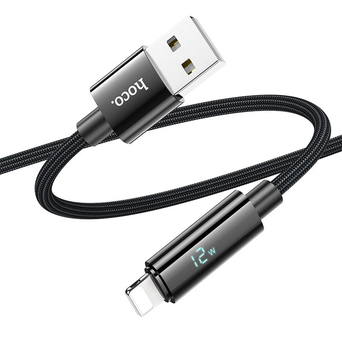 Дата кабель Hoco U125 Benefit 2.4A USB to Lightning (1.2m) Black