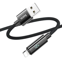 Дата кабель Hoco U125 Benefit 2.4A USB to Lightning (1.2m) Black