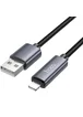Дата кабель Hoco X112 Favor with display USB to Lightning 2.4A (1m) Black