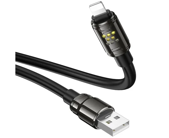 Дата кабель Hoco U143 Joy USB to Lightning 2.4A (1.2m) Black