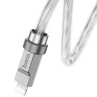 Дата кабель Hoco U113 Solid 2.4A USB to Lightning (1m) Silver