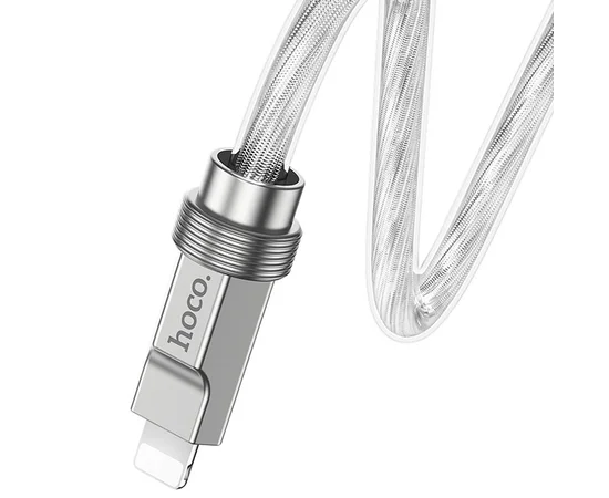 Дата кабель Hoco U113 Solid 2.4A USB to Lightning (1m) Silver